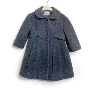 Rothschild Toddler Wool Military Princess Button Coat Gray Size 2T